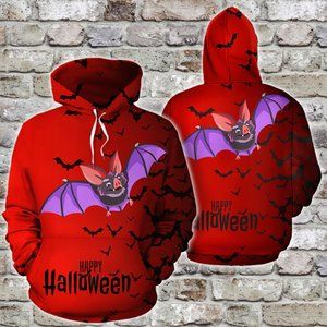 Halloween bat scary night happy halloween hoodie